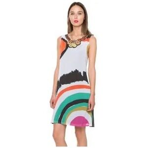 New NWT Desigual chiffon beaded Dress Sz 40/8